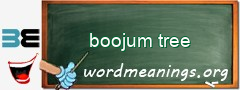 WordMeaning blackboard for boojum tree